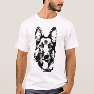 Polischef, tysk herde, hund t shirt
