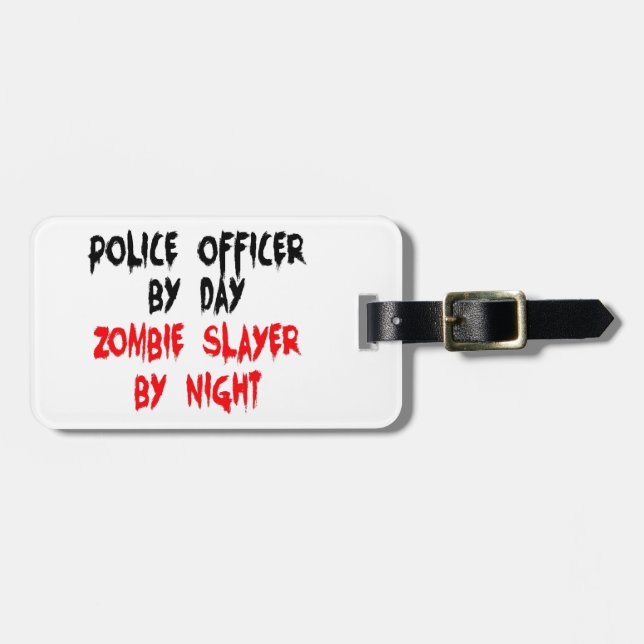 Polischef Zombie Sayer Bagagebricka (Horisontell Framsida)