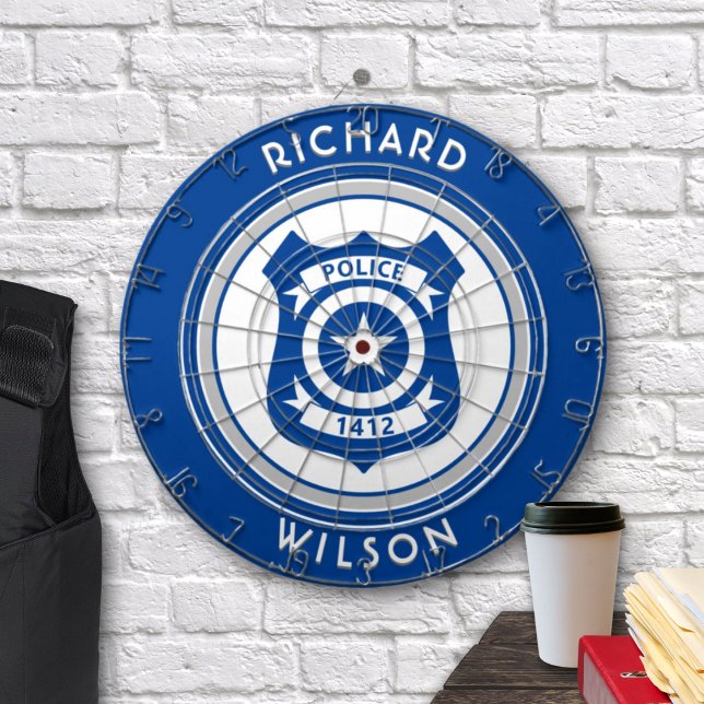 Polisemblem Dartboard Darttavla (Skapare uppladdad)