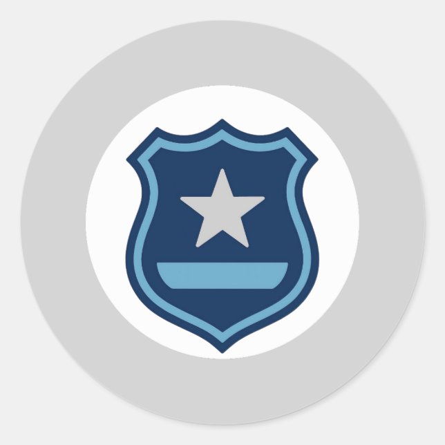 Polisemblem Klistermärke (Framsida)