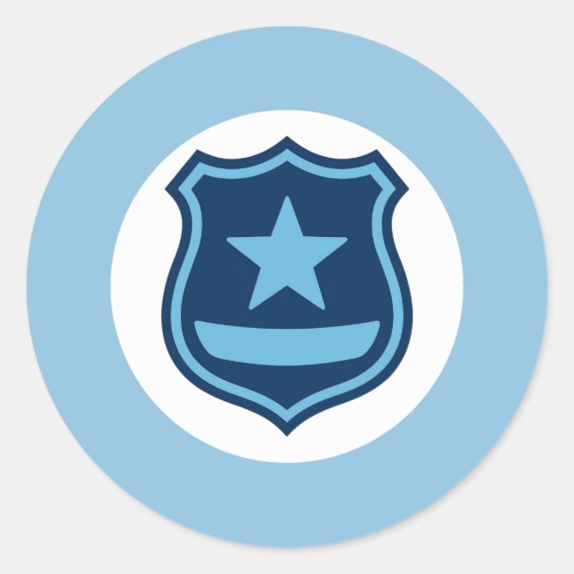 Polisemblem Klistermärke (Framsida)