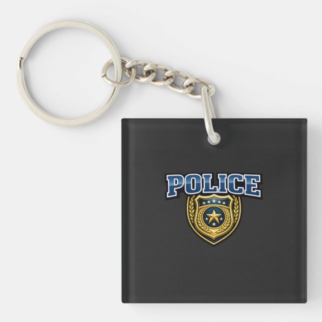 Polisemblem med fet textdesign (Framsidan)