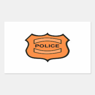 Polisemblem Rektangulärt Klistermärke