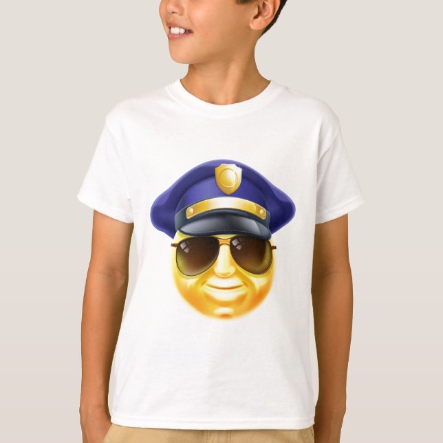 PolisEmoji Emoticon T Shirt (Framsida)