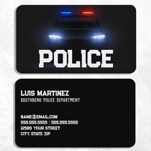 Polisen Black Visitkort (Police Black Business Cards)