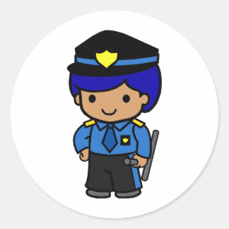 Polisen Boy Runt Klistermärke