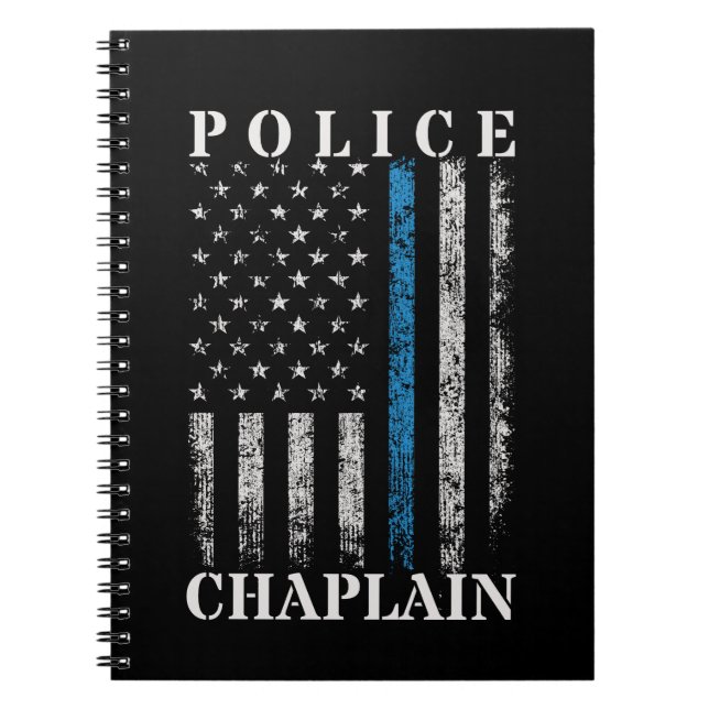 Polisen Chaplain American Flagga Anteckningsbok (Framsidan)