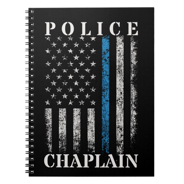 Polisen Chaplain American Flagga Anteckningsbok (Framsidan)