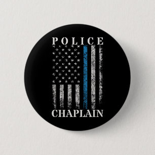 Polisen Chaplain American Flagga Knapp