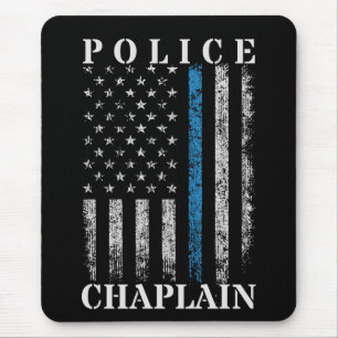 Polisen Chaplain American Flagga Musmatta
