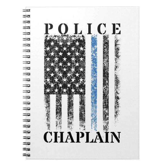 Polisen Chaplain American USA flagga Anteckningsbok (Framsidan)