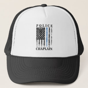 Polisen Chaplain American USA flagga Keps
