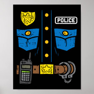 Polisen Costume Funny Cop Tillsatta lagar Manar Bo Poster