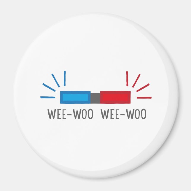 Polisen eller Ambulance Siren Magnet (Framsidan)