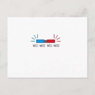 Polisen eller Ambulance Siren Vykort