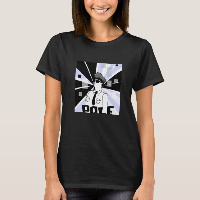 Polisen för polens medlemmar t shirt (Framsida)