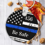 Polisen för tunn blå Personlig Nyckelring<br><div class="desc">Personlig Thin Blue Line Keychain för poliser och tillsatta lagar . Anpassa med tjänstemannens ID-nummer. Denna personlig nyckelkedja för polisväsendet är perfekt för polisakademins gåvor från studenten till nyutexaminerade poliser eller gåvor från polisavdelningar. COPYRIGHT © 2020 Judy Burrows, Black Hund Art - Med alla Höger reserverade. Nyckelkedja för tunn blå...</div>