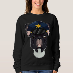 Polisen Fransk Bulldog Hund Handler I Police Hund T Shirt