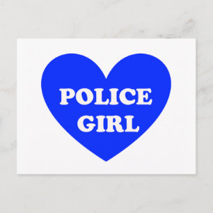 Polisen Girl Vykort