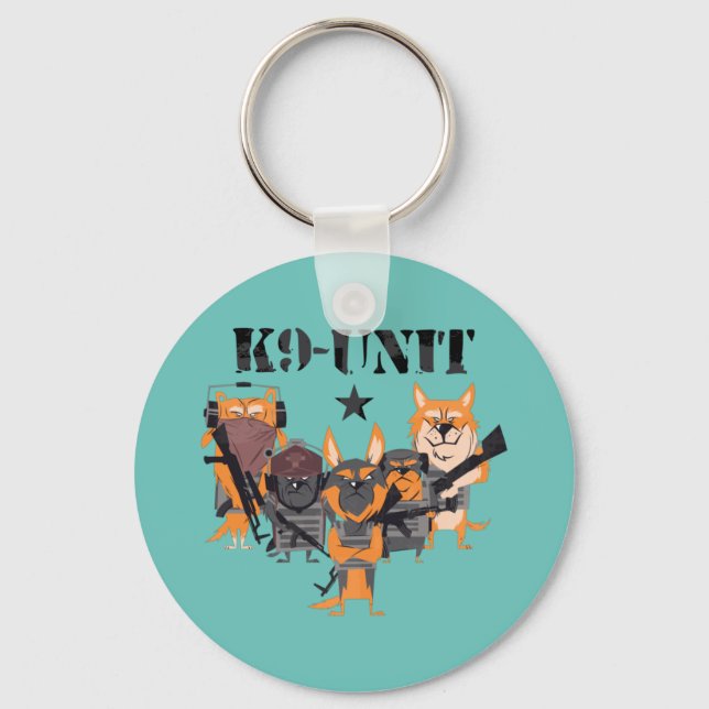 Polisen Hundar K9 Unit Nyckelring (Framsida)