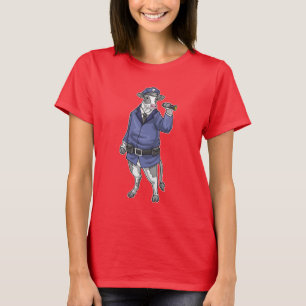 Polisen i Cow Cop Flashlight T Shirt