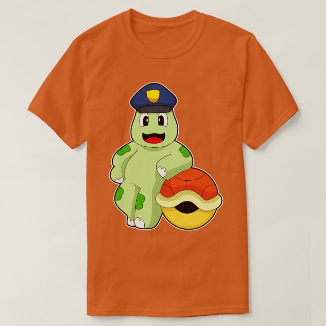 Polisen i Turtle Cop T Shirt (Design framsida)