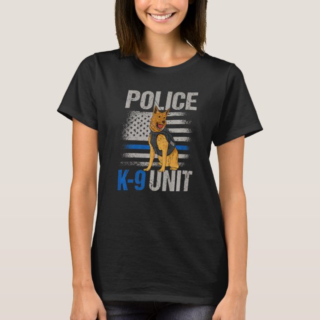 Polisen K9-enhet för K9-hanterare T Shirt (Framsida)