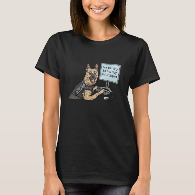 Polisen K9-enheten såg skadad Guy-bit felaktig Guy T Shirt (Framsida)