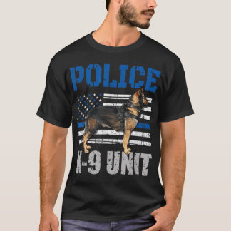 Polisen K9 Unit Shirt Thin Blue Line Officer Hund  T