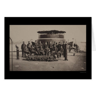 Polisen på Dekk of the USS Monitor 1861 Hälsningskort