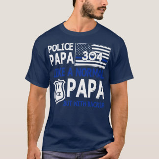 Polisen Pappa som ett normalt Pappa men med säkerh T Shirt