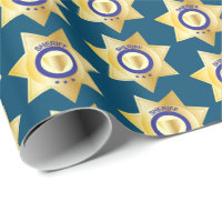 Polisen Patrolman Guld sheriff Badge Pension