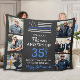 Polisen Pension 6 Photo Tillsatta lagar Fleecefilt