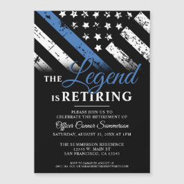 Polisen Pension Party Retiring Tillsatta lagar Magnetisk Inbjudningskort