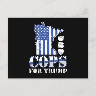 Polisen Policeman USA flagga G Vykort