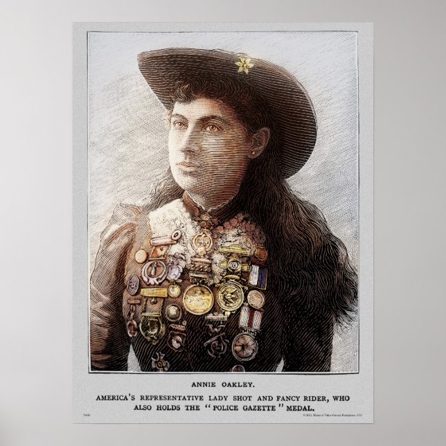 Polisen poster Annie Oakley (färg) (Framsidan)