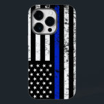 Polisen Styled Distress American Flagga<br><div class="desc">Ett tillsatta lagar-temat telefonfall med den populära tunna blå flagga av polis och tillsatta lagar.</div>