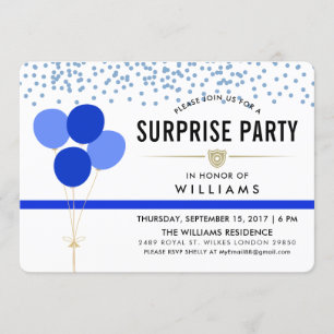 Polisen Thated Surprise Party Inbjudningar