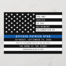 Polisen Thin Blue Line American Flagga Pension