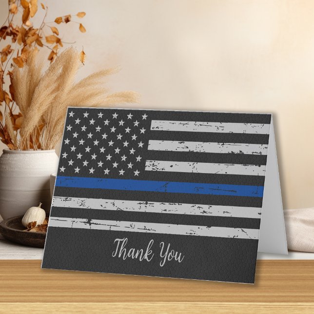 Polisen Thin Blue Line Tillsatta lagar Tack Kort (Skapare uppladdad)