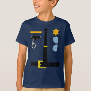 Polisen Uniform Costume Halloween Kids T Shirt
