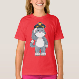 Polisen vid Cat Cop T Shirt
