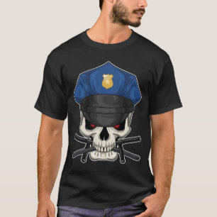Polisen vid Skull Cop T Shirt