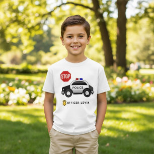 Polisens Anpassningsbar Birthday Namn T Shirt