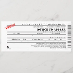 Polisens citat Groomsman Best Man-Roligt Frieri Inbjudningar