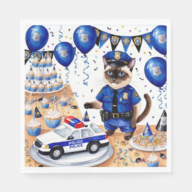 Polisens födelsedag pappersservett (Framsidan)