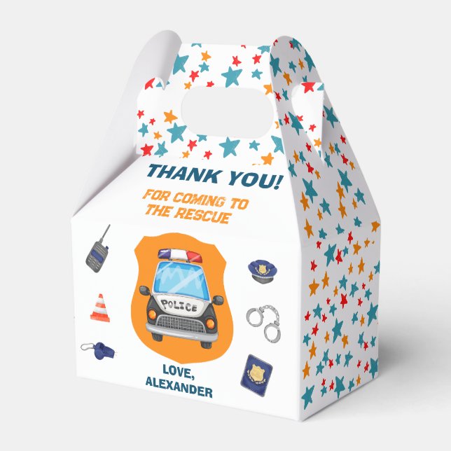 Polisens Födelsedagsfest Presentaskar (Framsidan Sidan)