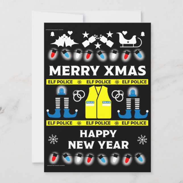 Polisens fulaste jultröja   julkort (Framsida)