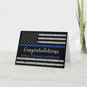 Polisens Grattisar Thin Blue Line Studenten C Kort