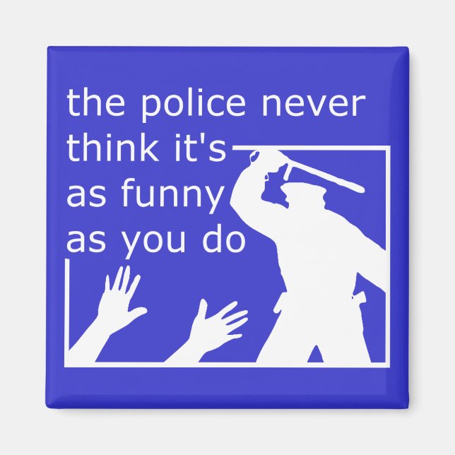 Polisens Humor Förståndiga Magnet (Framsidan)
